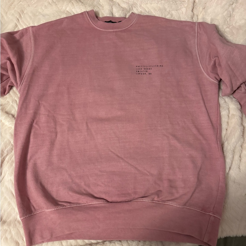 PrettyLittleThing Dusty Pink Crewneck Sweater